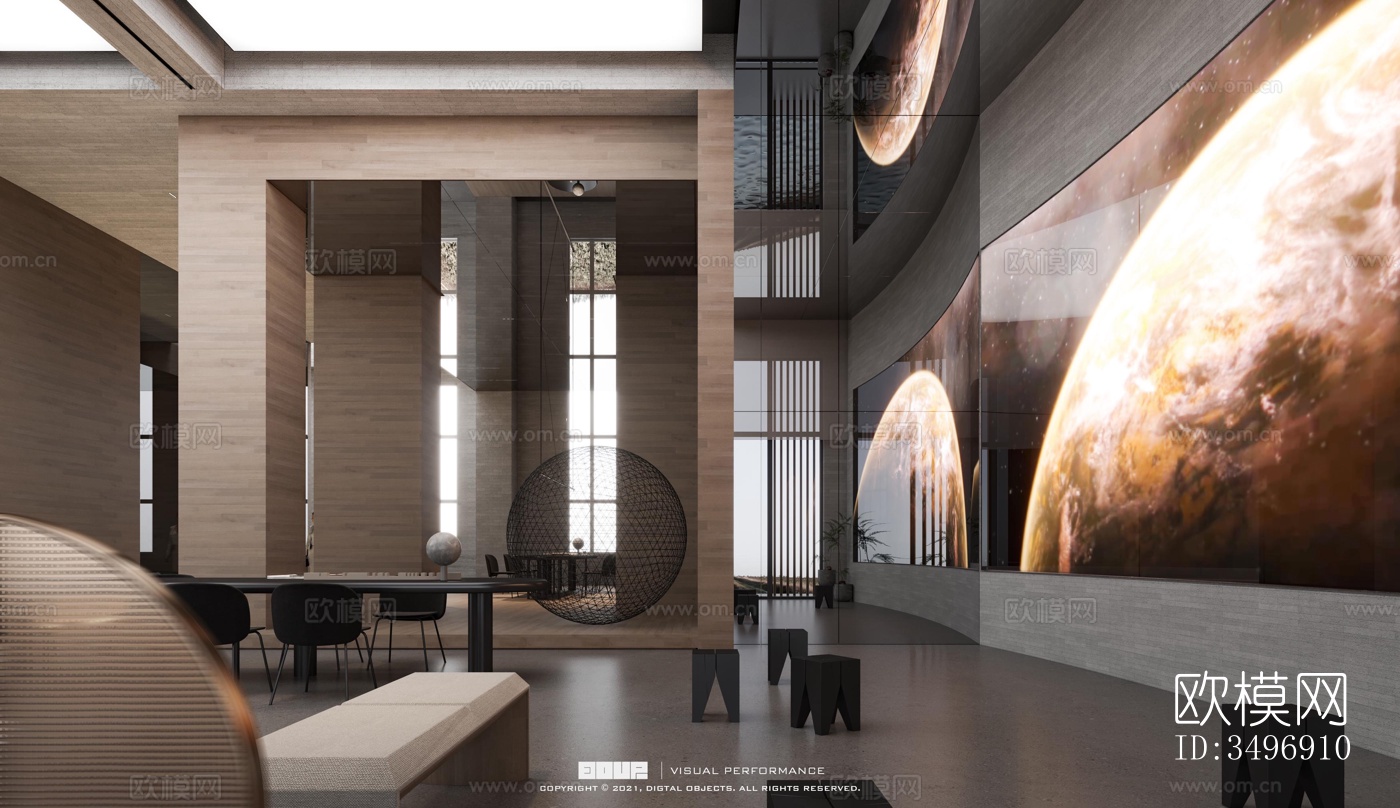 现代售楼处效果图下载（渲染图4）