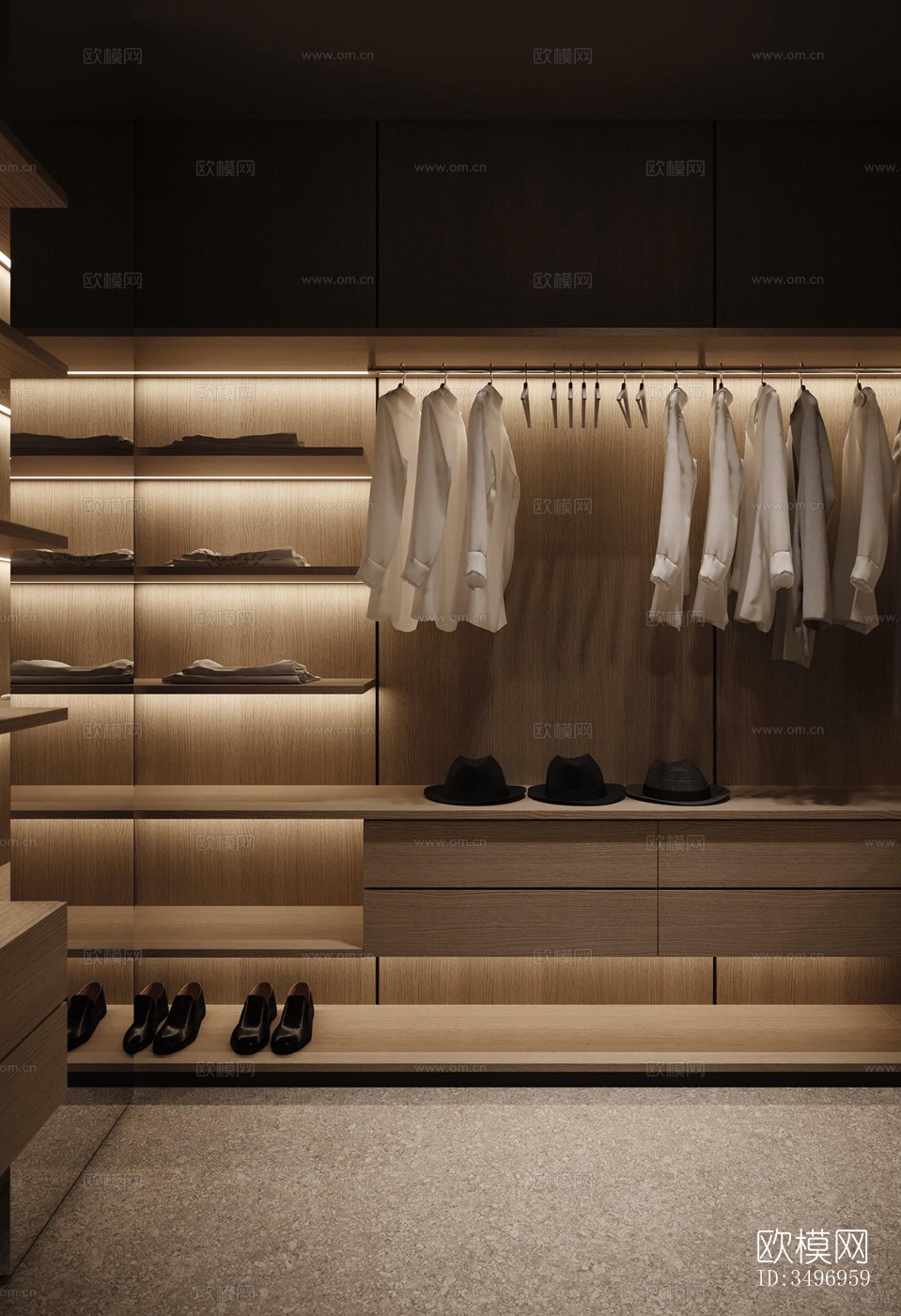 现代大平层效果图下载（渲染图7）