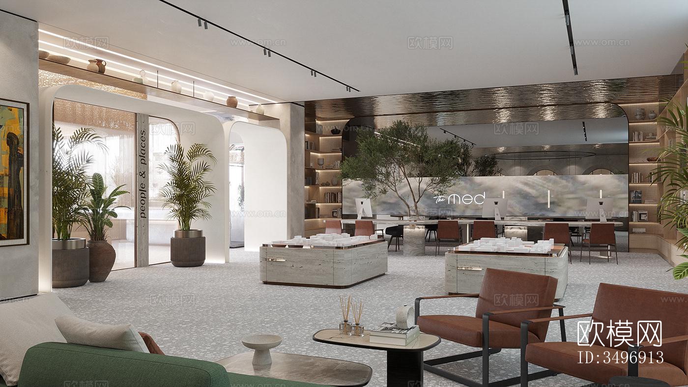 现代售楼处效果图下载（渲染图14）