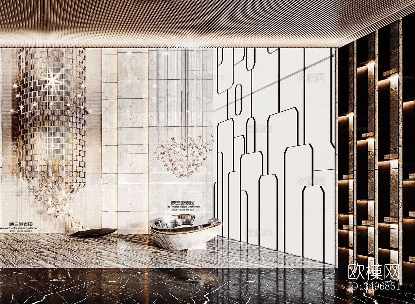 现代售楼处效果图下载（渲染图5）