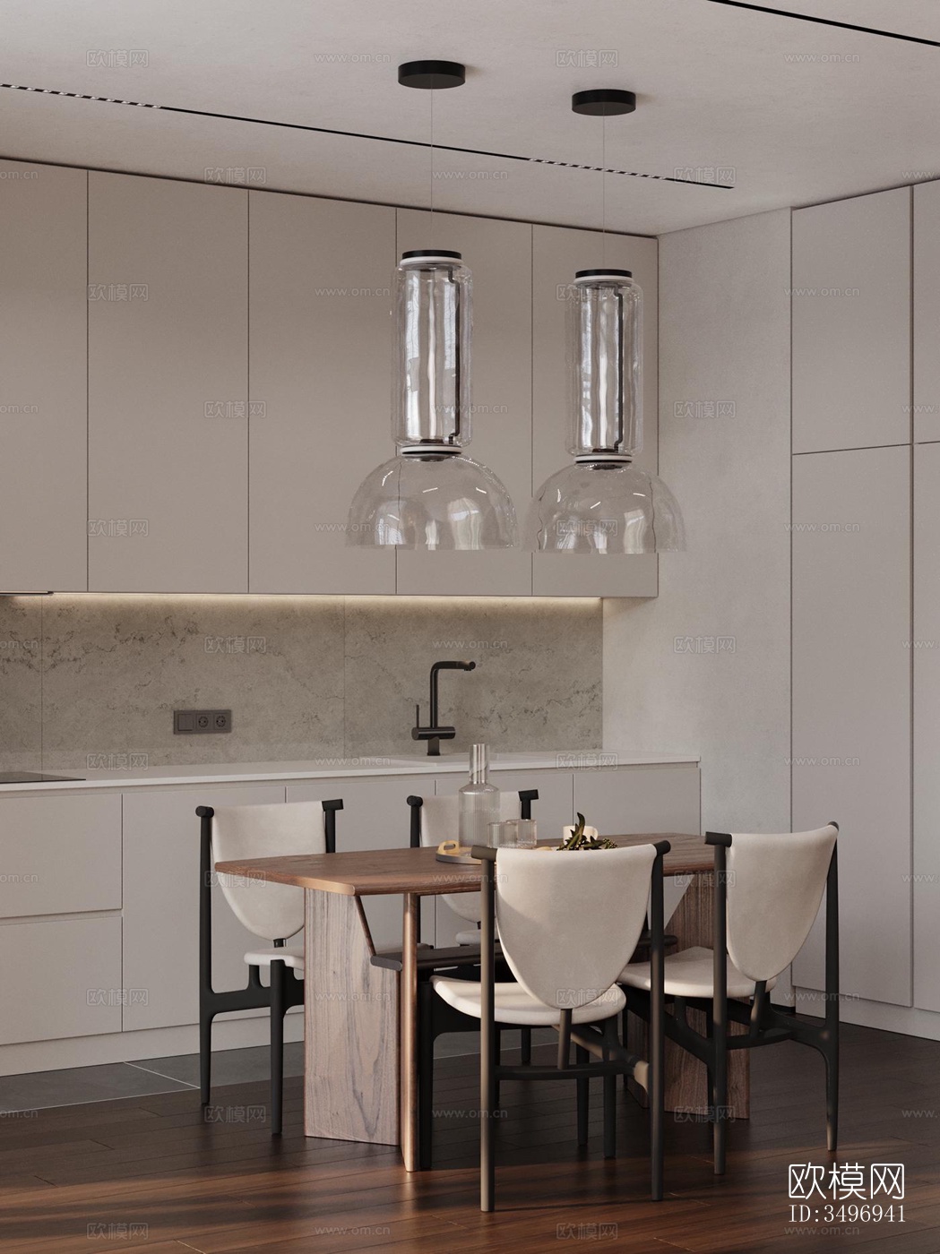 现代大平层效果图下载（渲染图17）