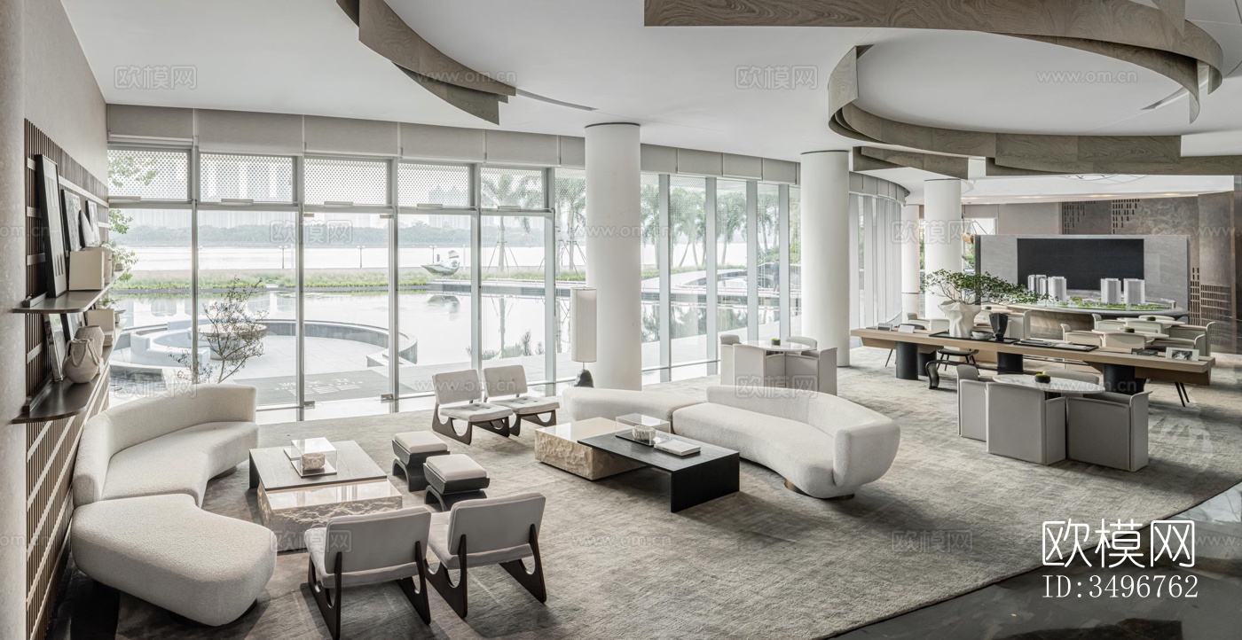 现代售楼处效果图下载（渲染图3）