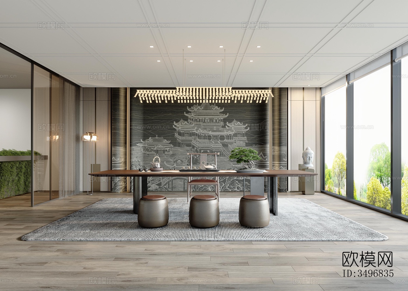 现代售楼处效果图下载（渲染图1）