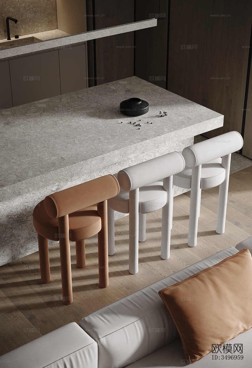 现代大平层效果图下载（渲染图20）