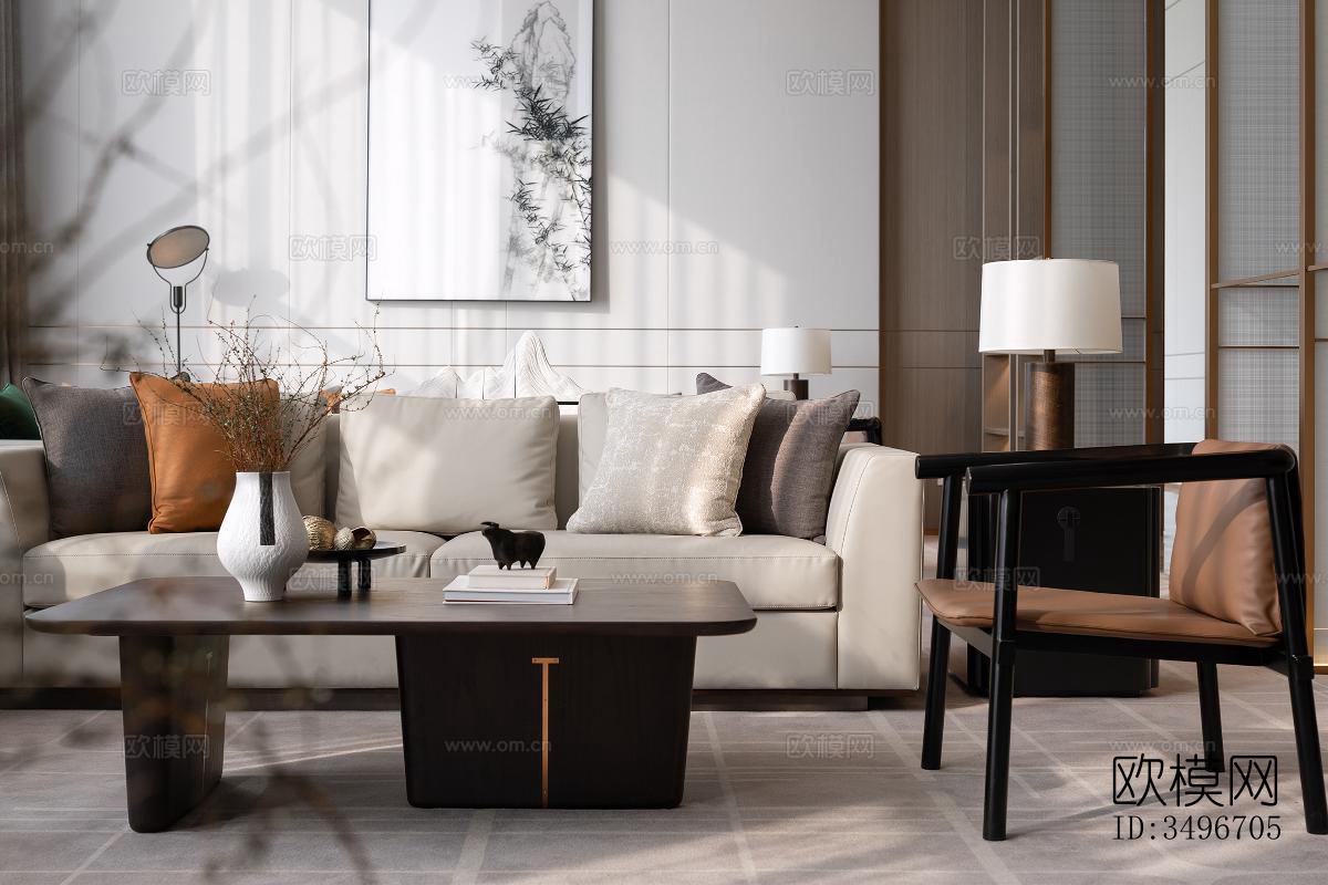 新中式售楼处效果图下载（渲染图2）