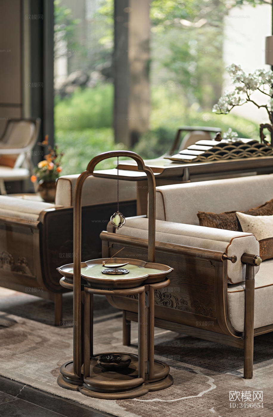 新中式售楼处效果图下载（渲染图10）