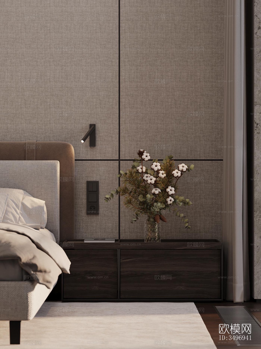 现代大平层效果图下载（渲染图10）