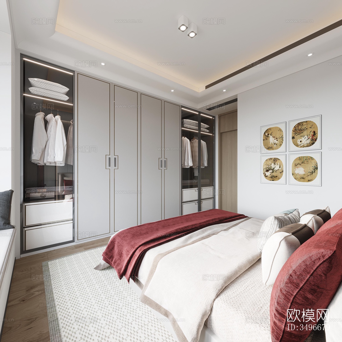 新中式售楼处效果图下载（渲染图2）