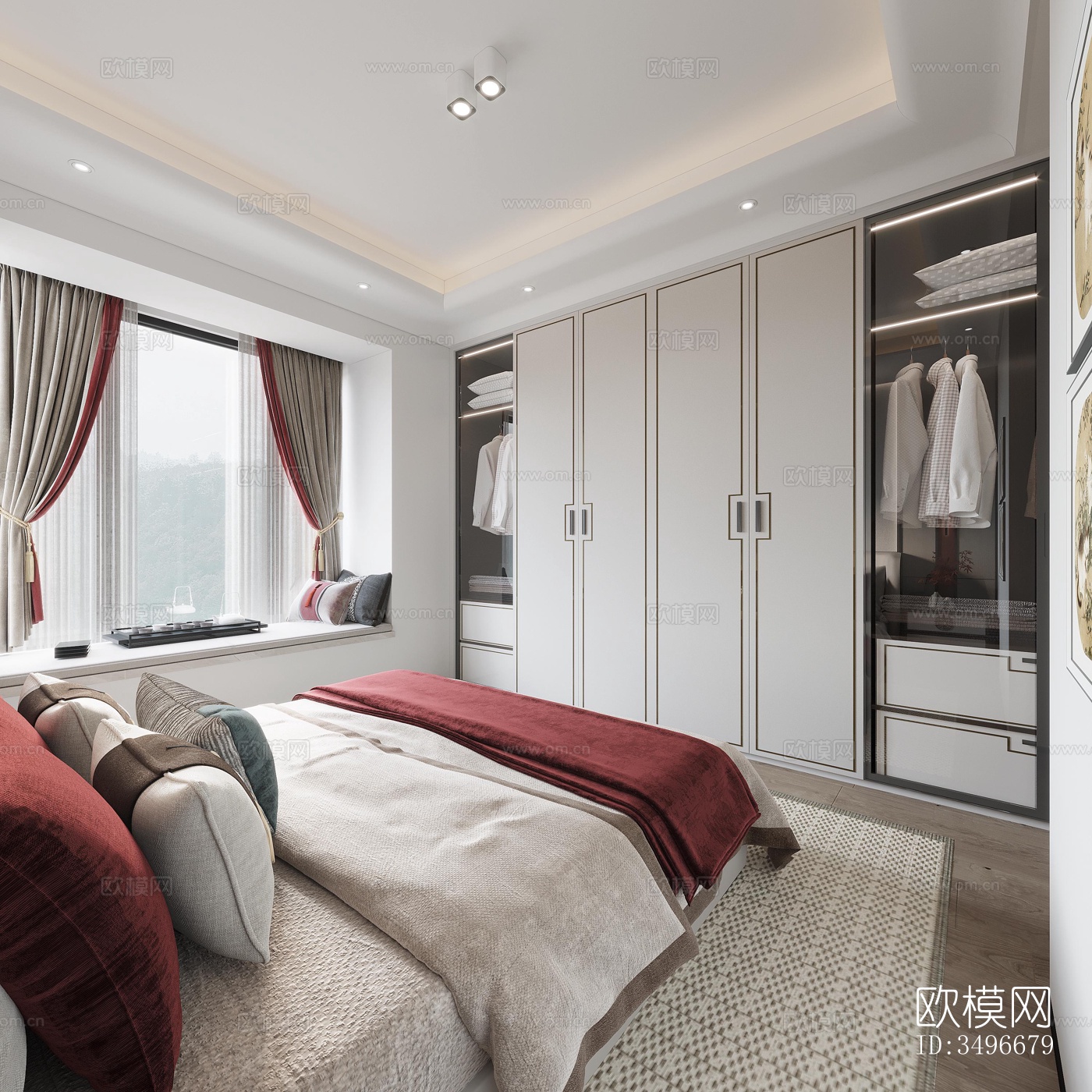 新中式售楼处效果图下载（渲染图11）