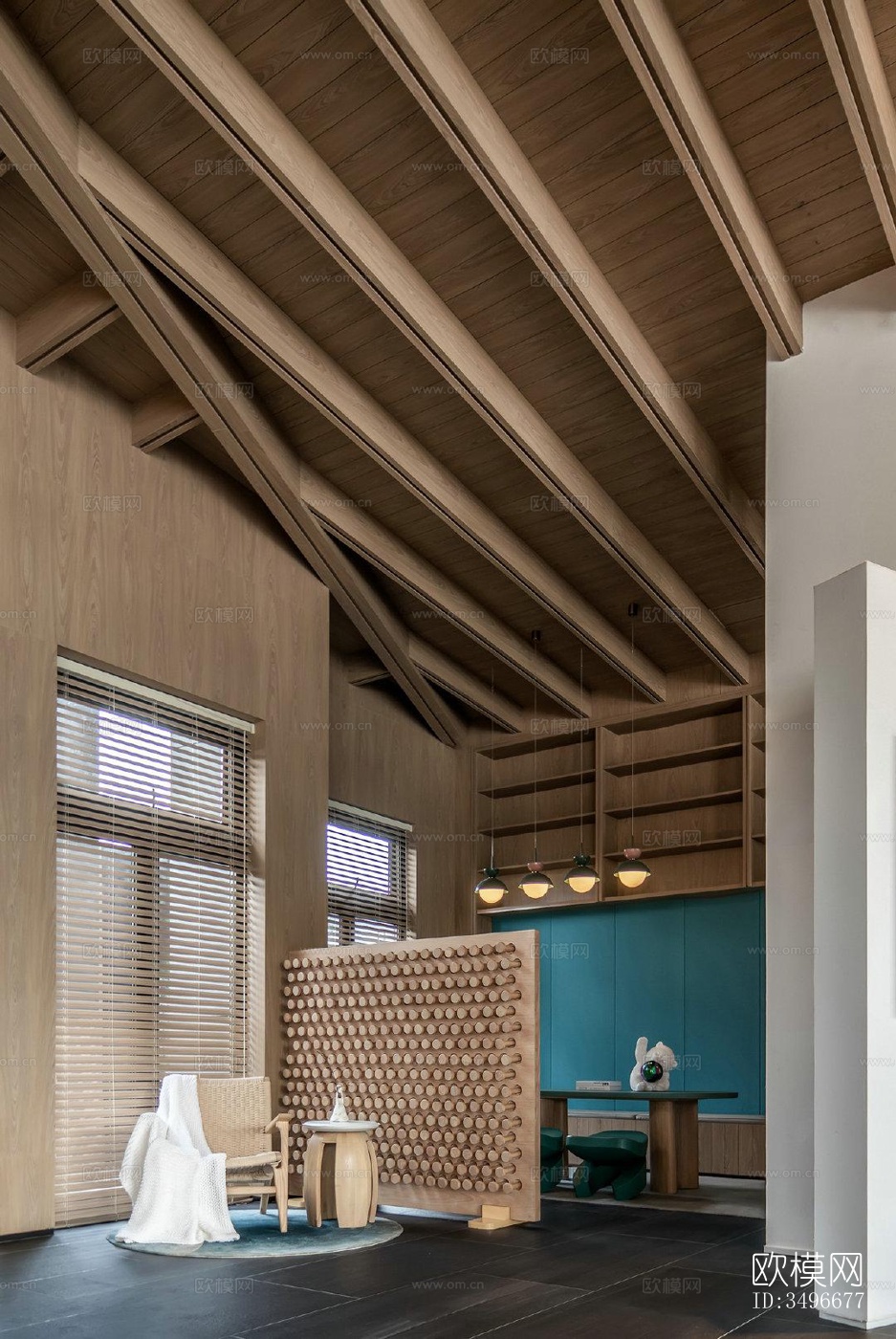 新中式售楼处效果图下载（渲染图8）