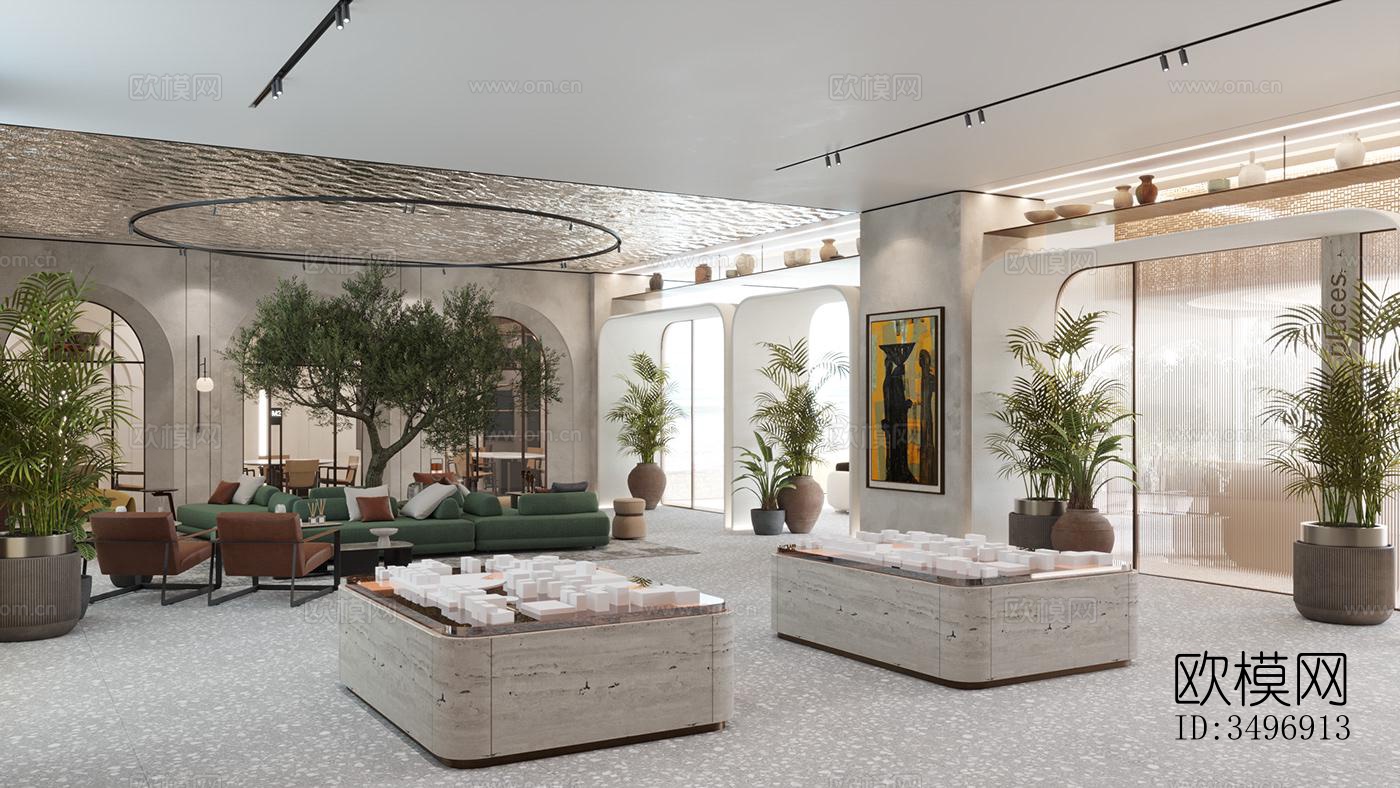 现代售楼处效果图下载（渲染图3）
