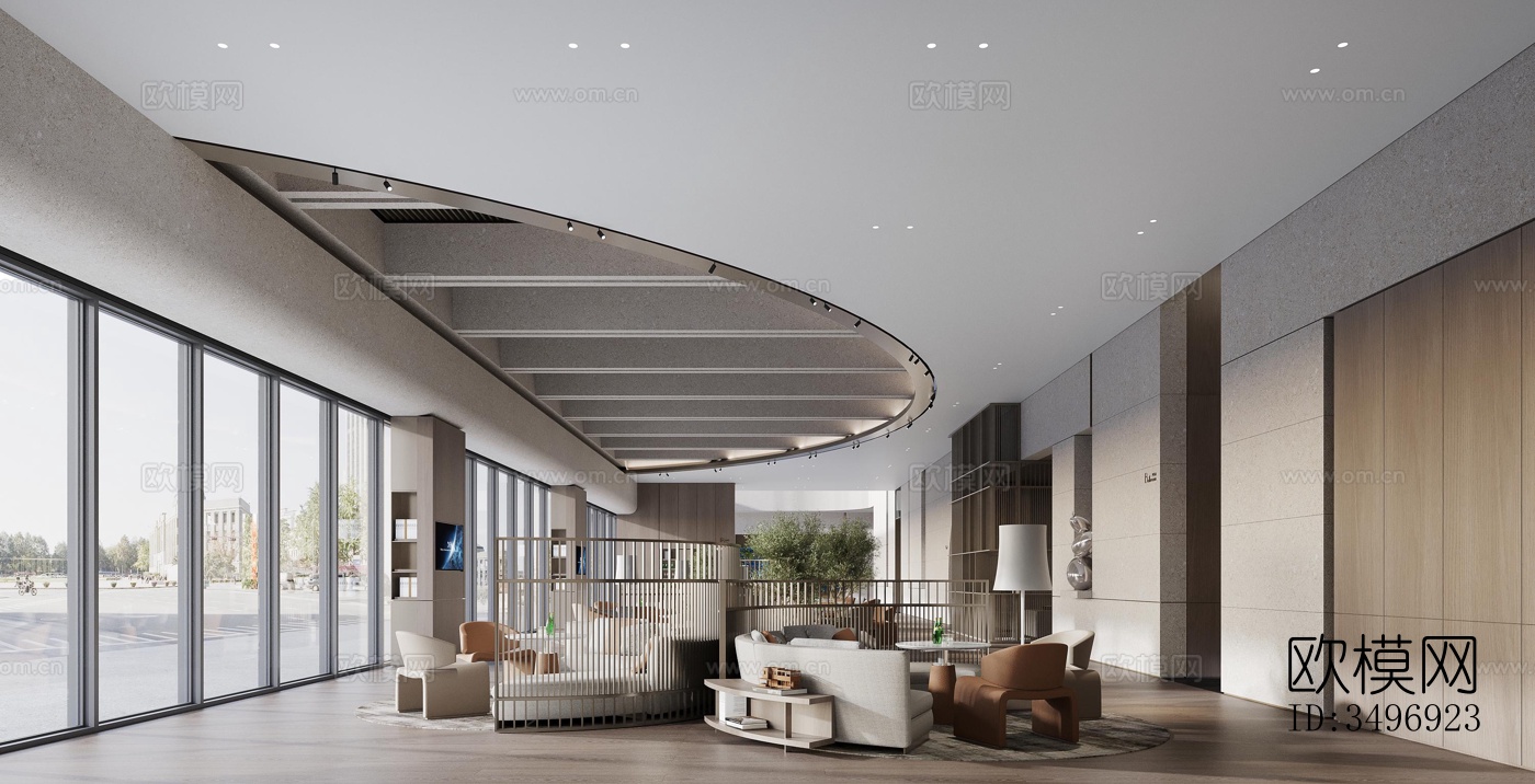 现代售楼处效果图下载（渲染图3）