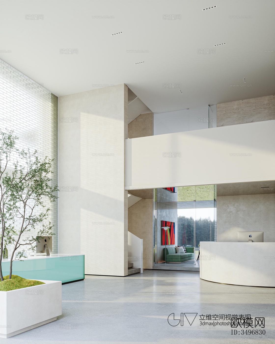 现代售楼处效果图下载（渲染图18）