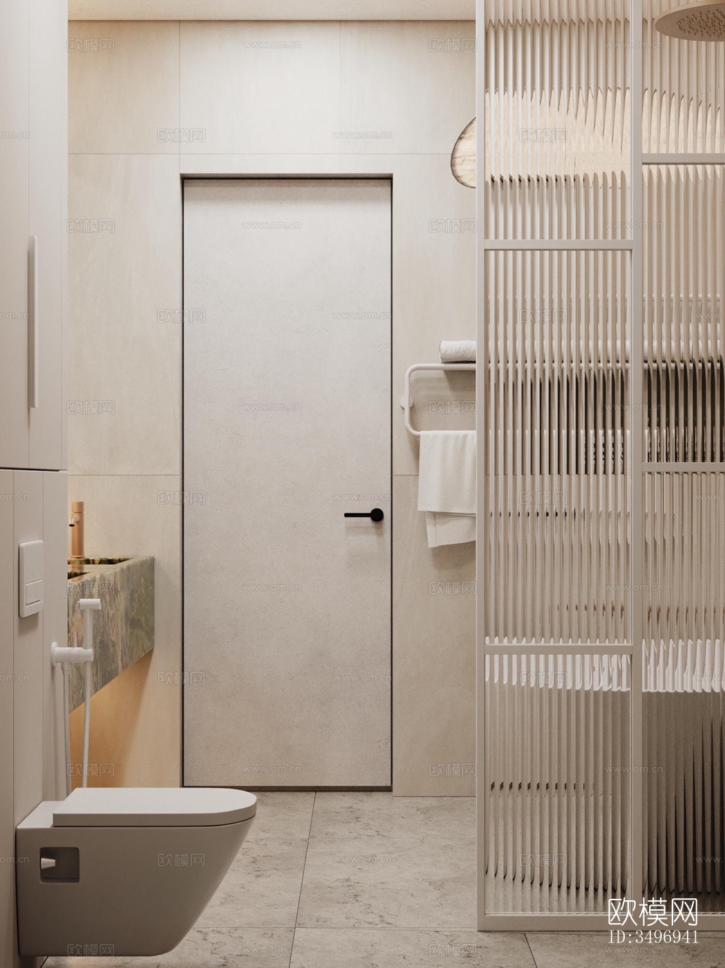 现代大平层效果图下载（渲染图4）