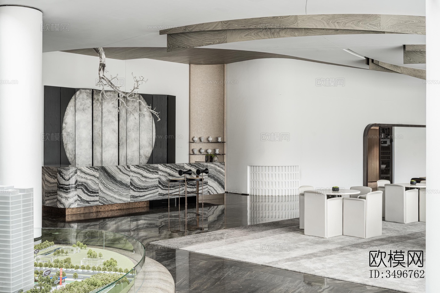 现代售楼处效果图下载（渲染图10）