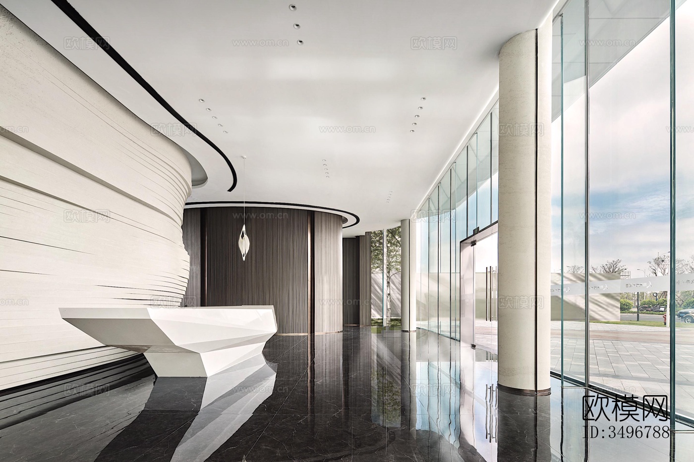 现代售楼处效果图下载（渲染图11）