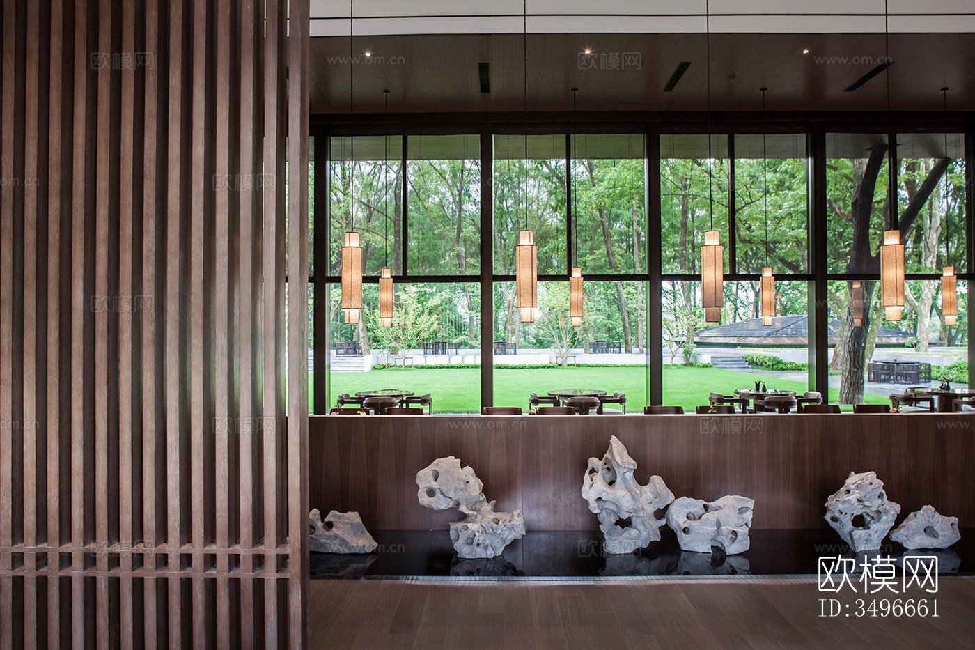 新中式售楼处效果图下载（渲染图10）