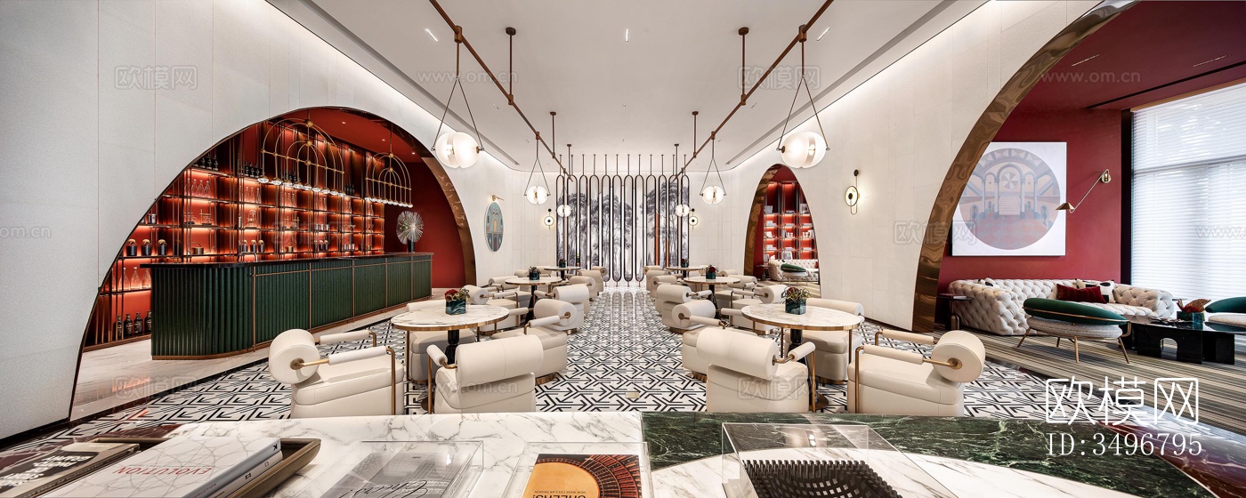 现代售楼处效果图下载（渲染图1）