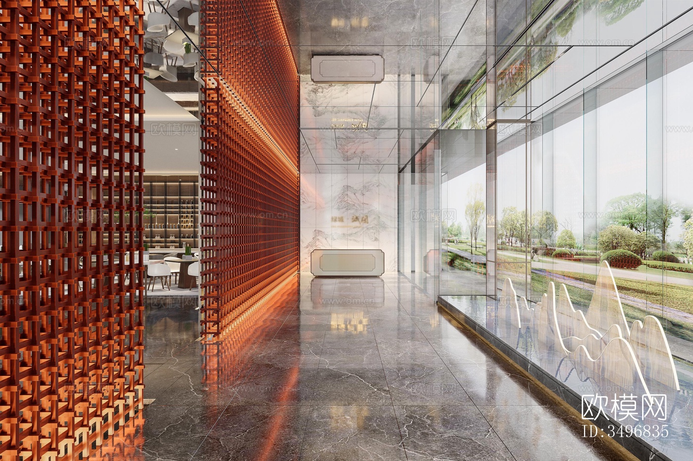 现代售楼处效果图下载（渲染图4）