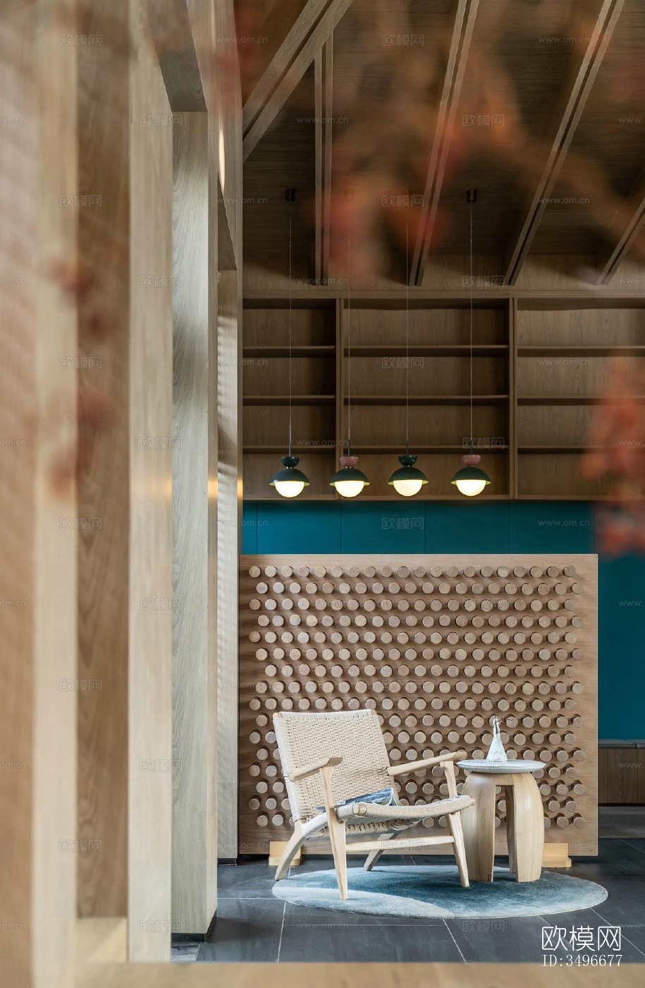 新中式售楼处效果图下载（渲染图9）