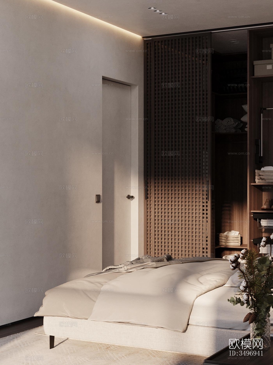 现代大平层效果图下载（渲染图6）