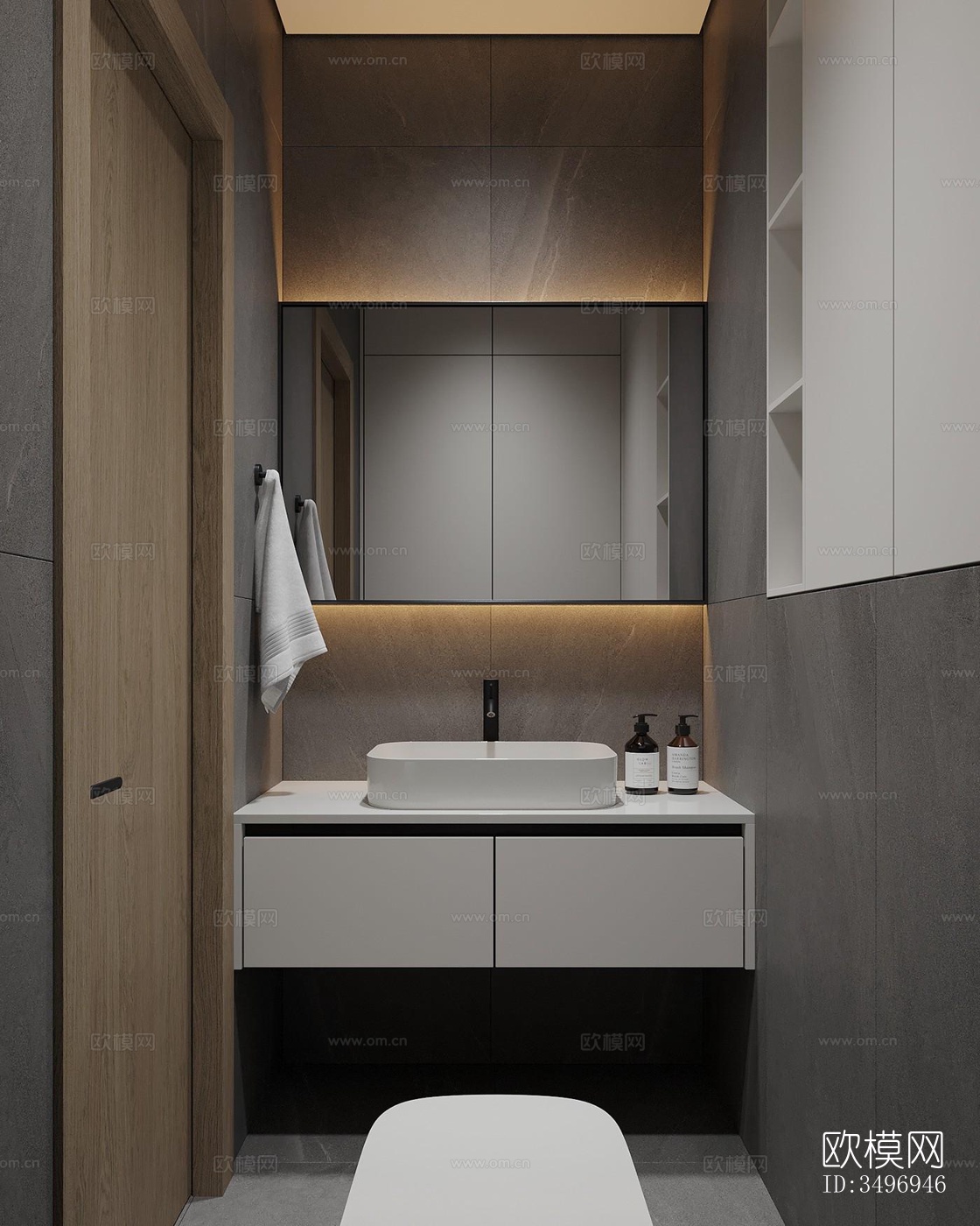 现代大平层效果图下载（渲染图13）