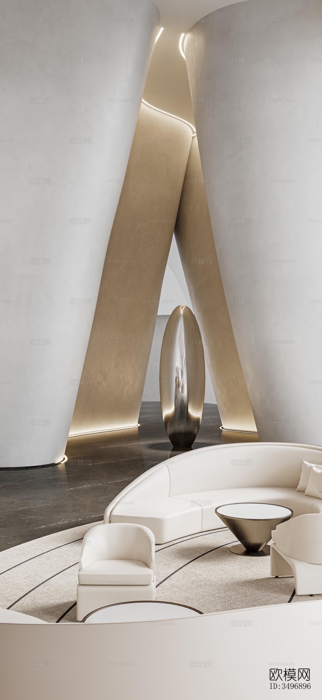 现代售楼处效果图下载（渲染图3）