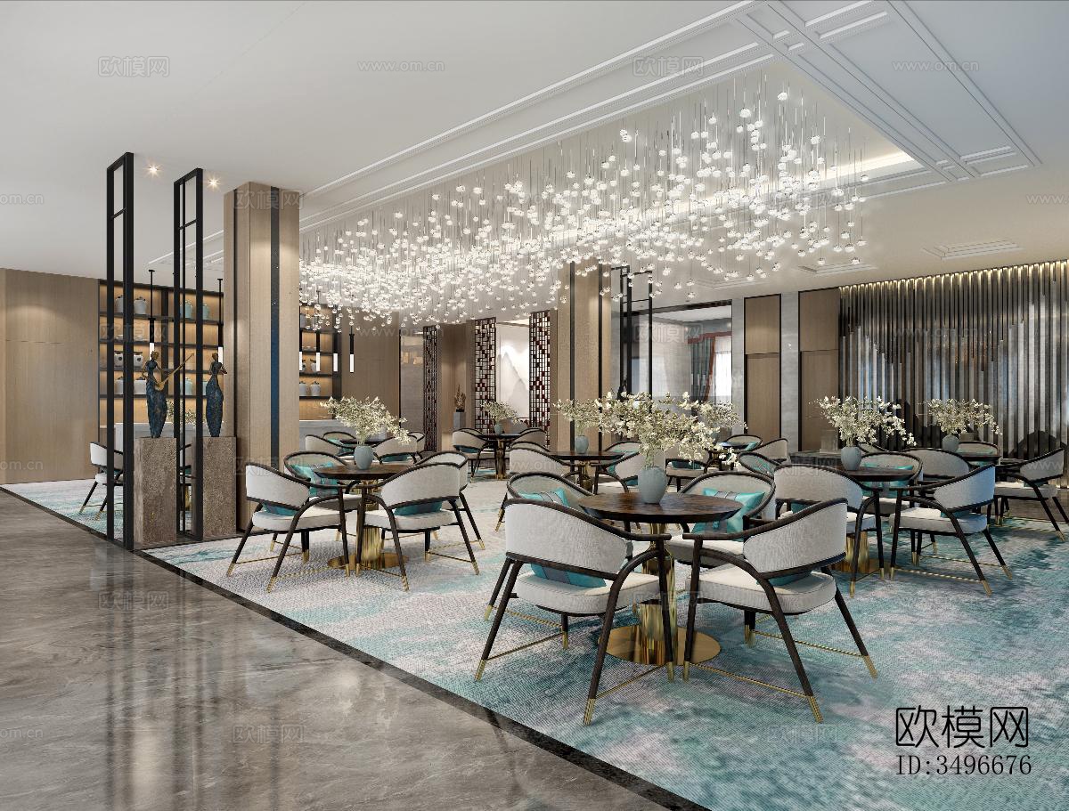 新中式售楼处效果图下载（渲染图5）