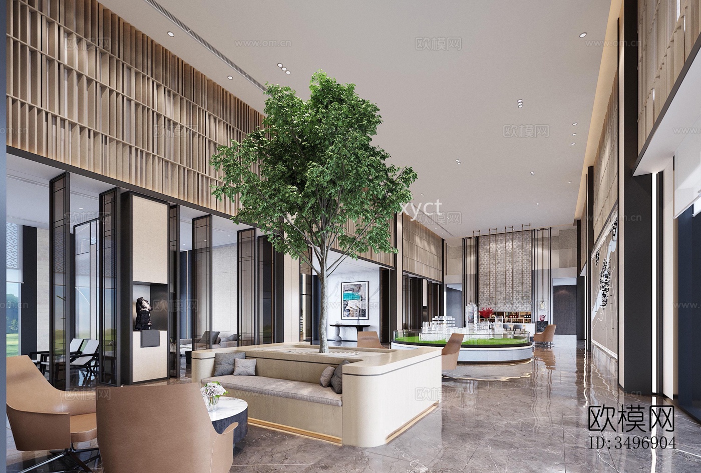 现代售楼处效果图下载（渲染图4）