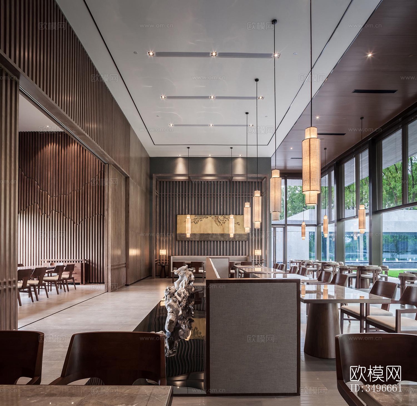 新中式售楼处效果图下载（渲染图8）