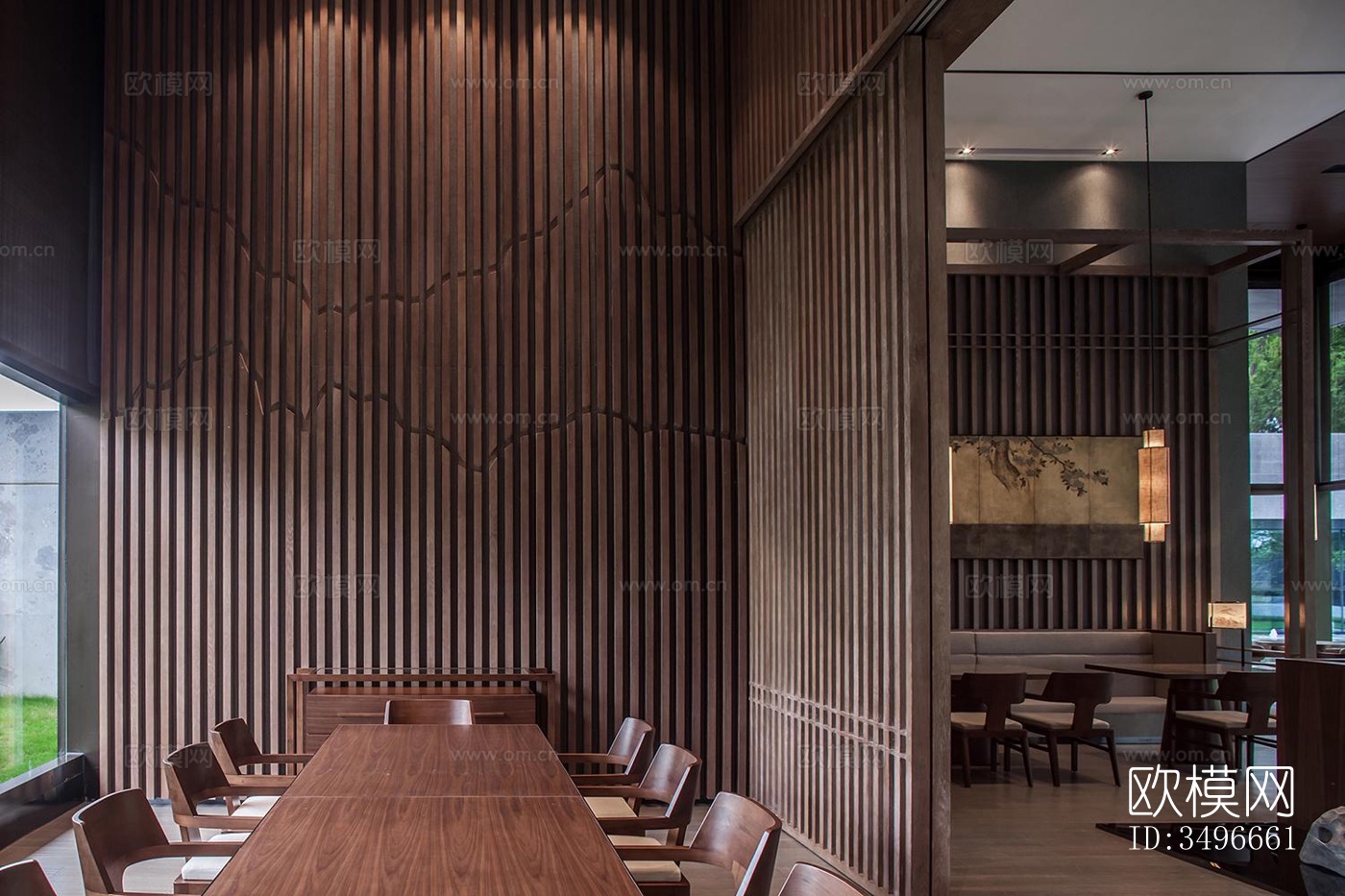 新中式售楼处效果图下载（渲染图12）