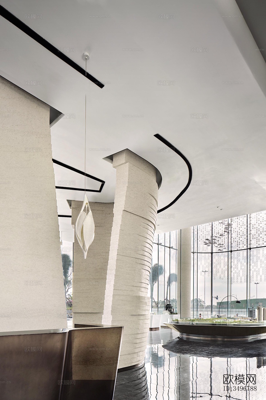 现代售楼处效果图下载（渲染图15）