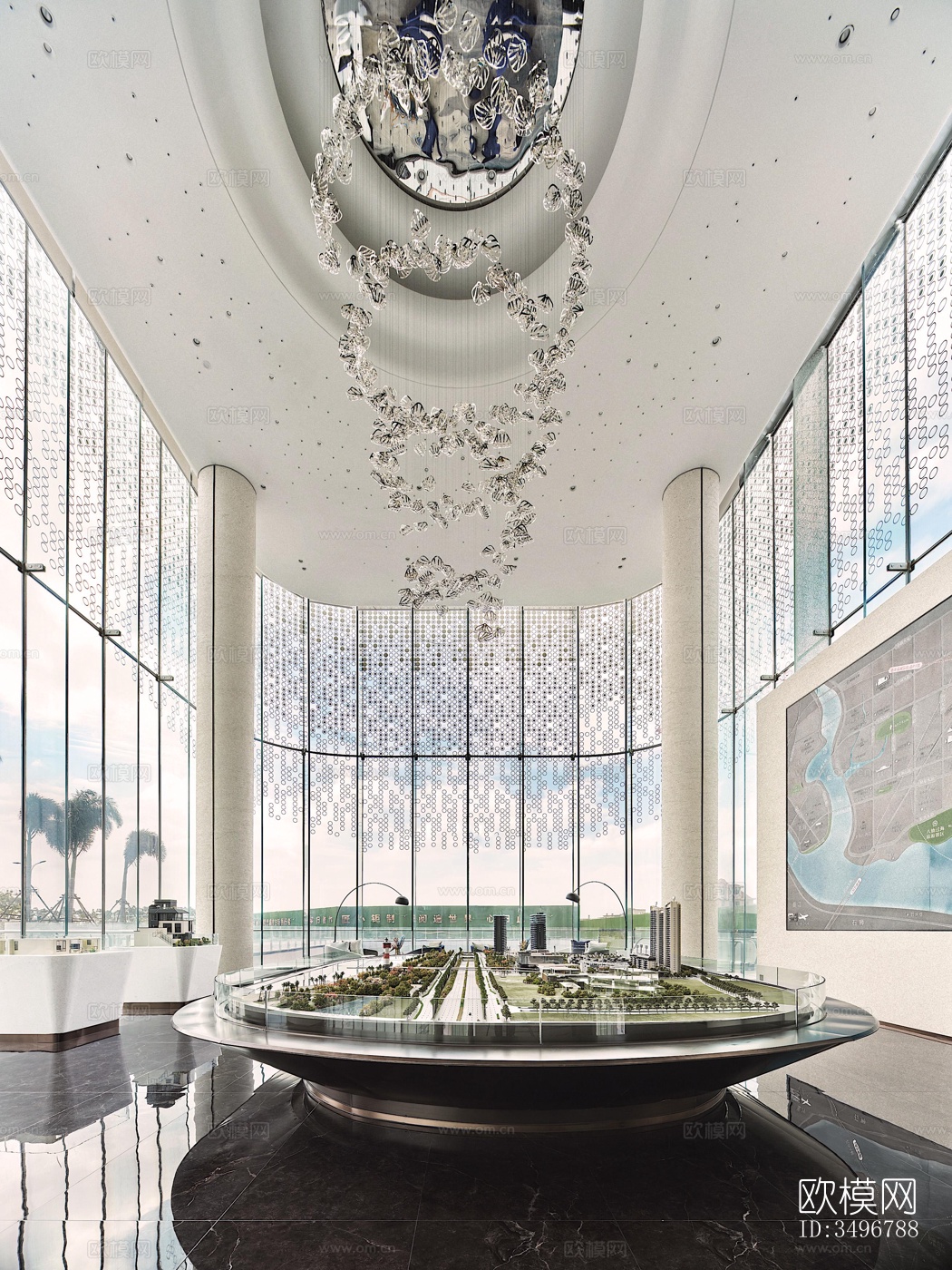 现代售楼处效果图下载（渲染图3）