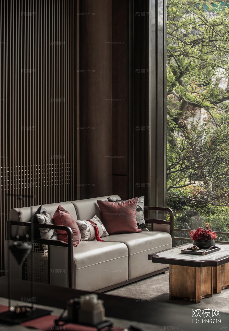 新中式售楼处效果图下载（渲染图9）