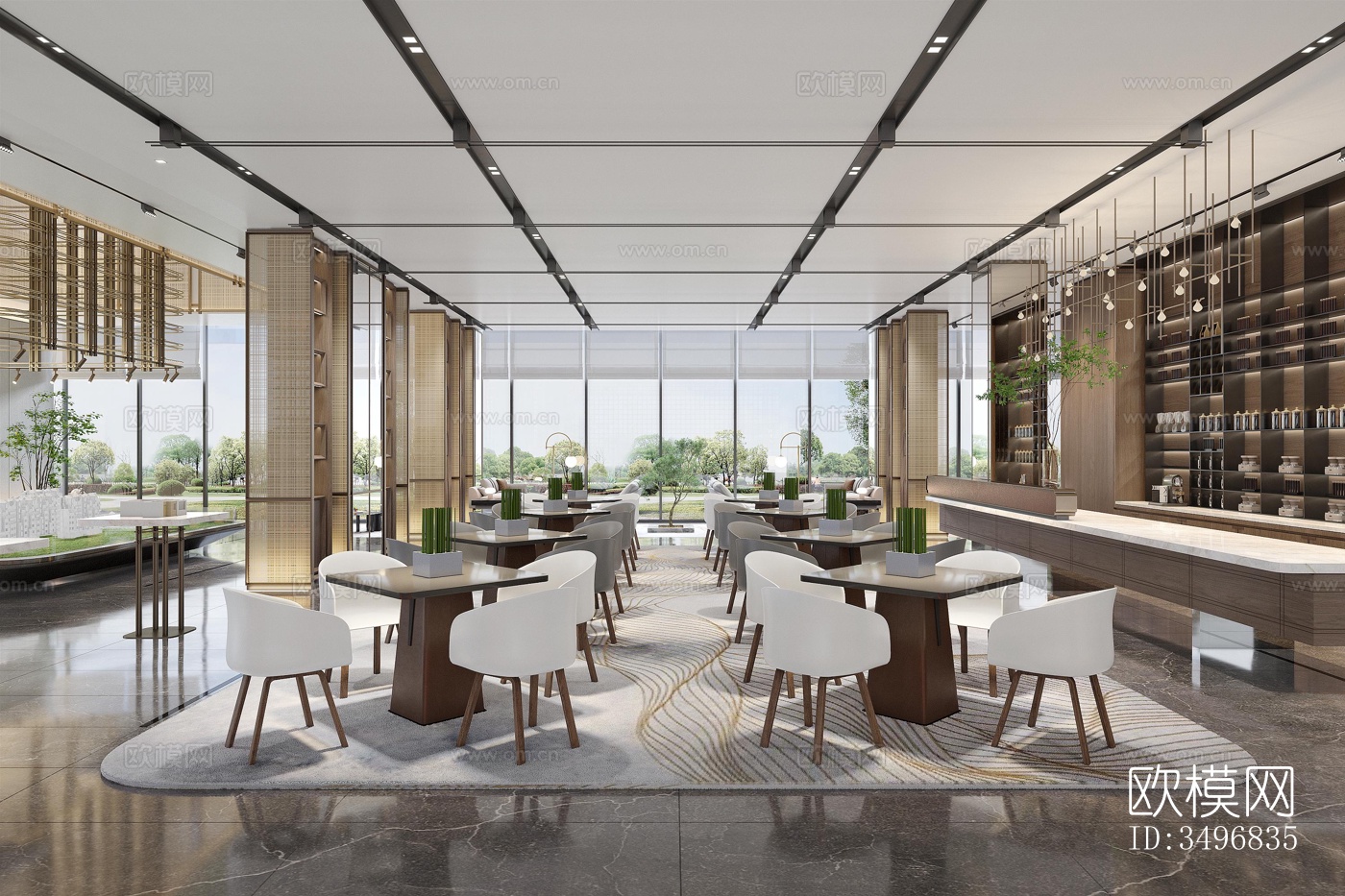 现代售楼处效果图下载（渲染图3）