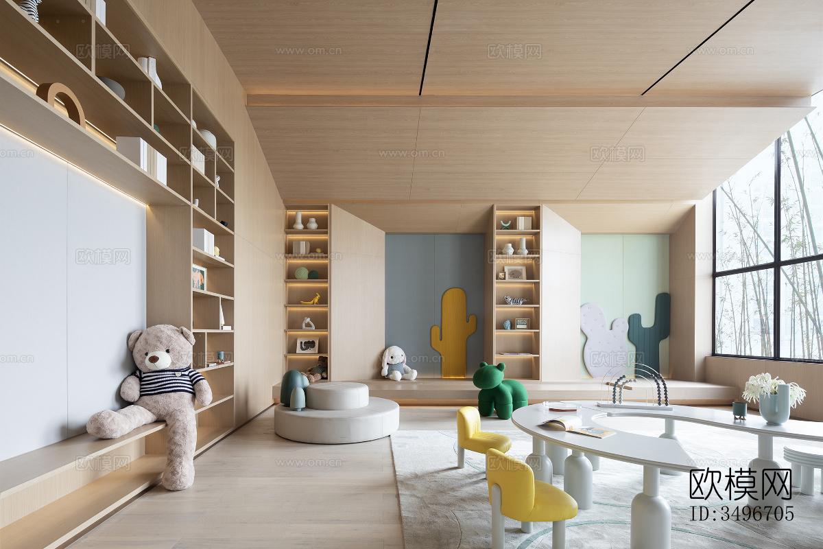 新中式售楼处效果图下载（渲染图12）