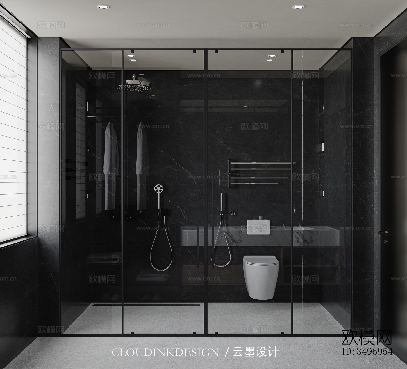 现代大平层效果图下载（渲染图7）