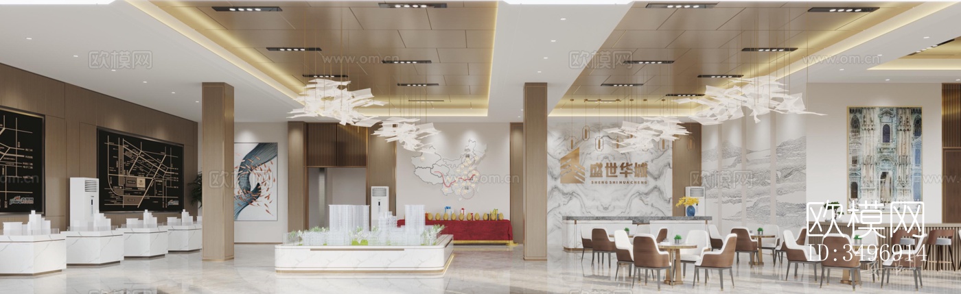 现代售楼处效果图下载（渲染图7）