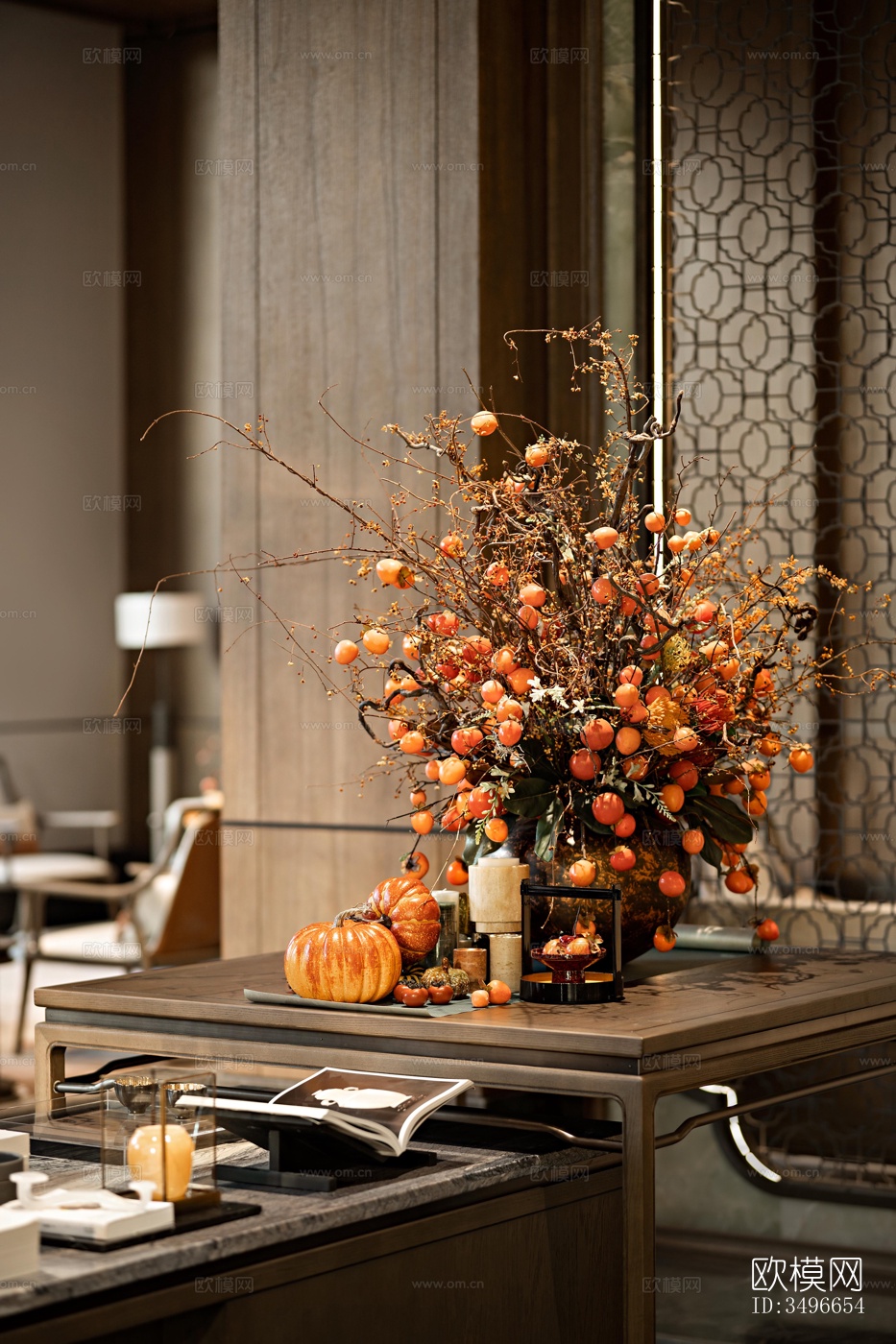 新中式售楼处效果图下载（渲染图7）