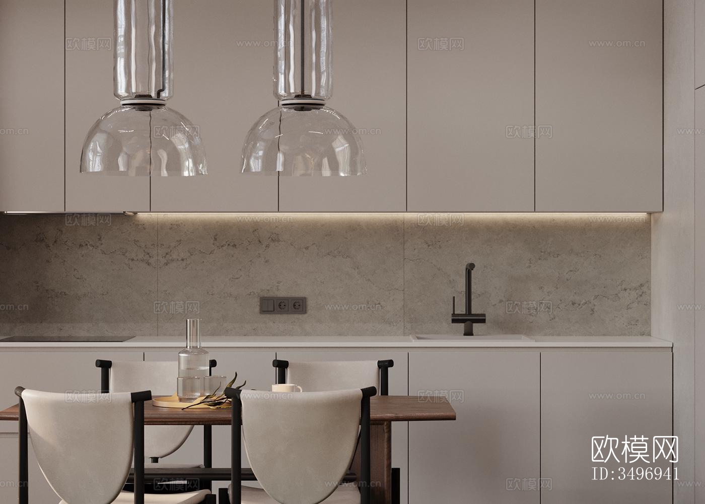 现代大平层效果图下载（渲染图18）