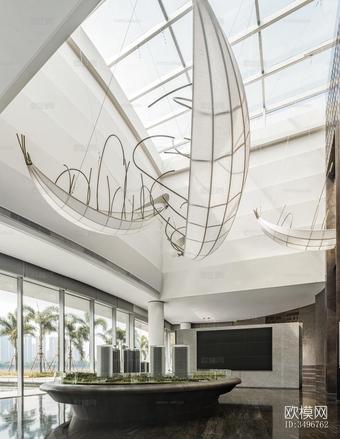 现代售楼处效果图下载（渲染图1）