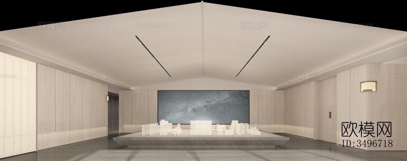 新中式售楼处效果图下载（渲染图4）