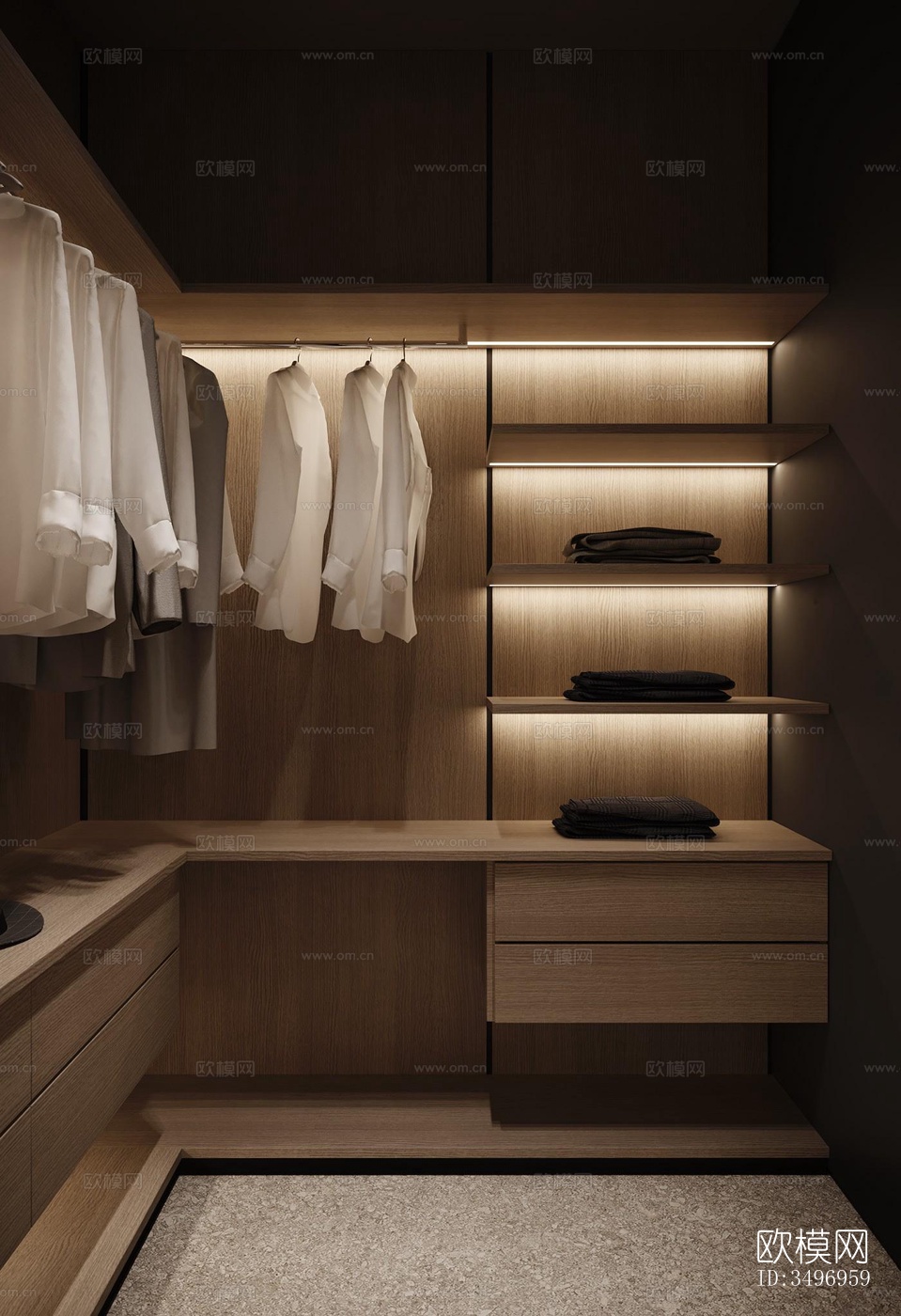 现代大平层效果图下载（渲染图8）