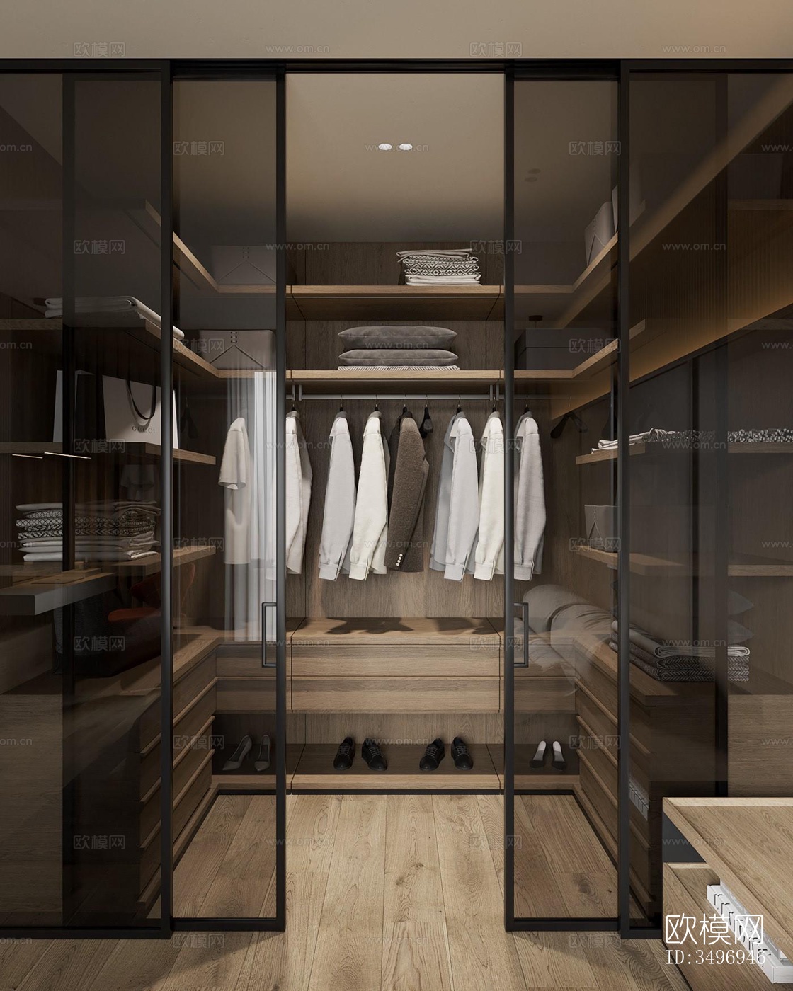 现代大平层效果图下载（渲染图5）