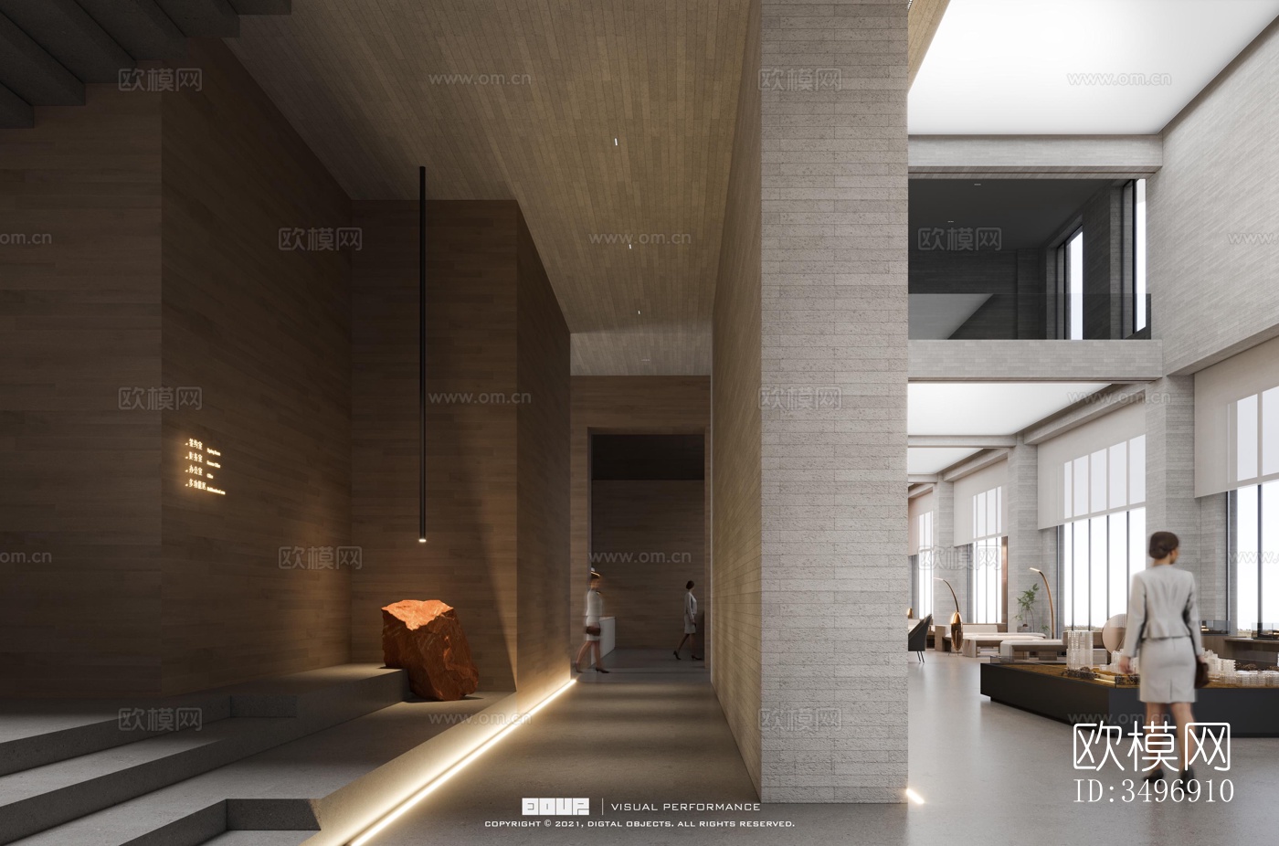 现代售楼处效果图下载（渲染图2）