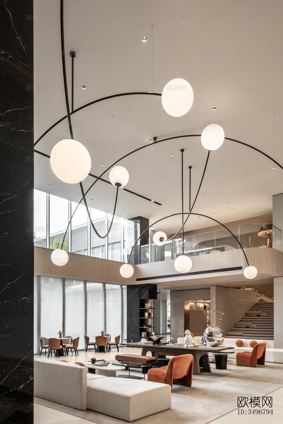 现代售楼处效果图下载（渲染图2）