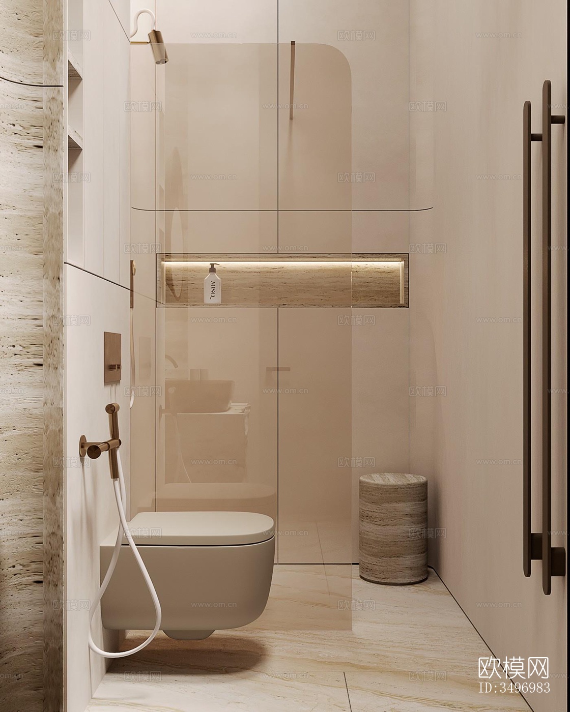 现代大平层效果图下载（渲染图2）