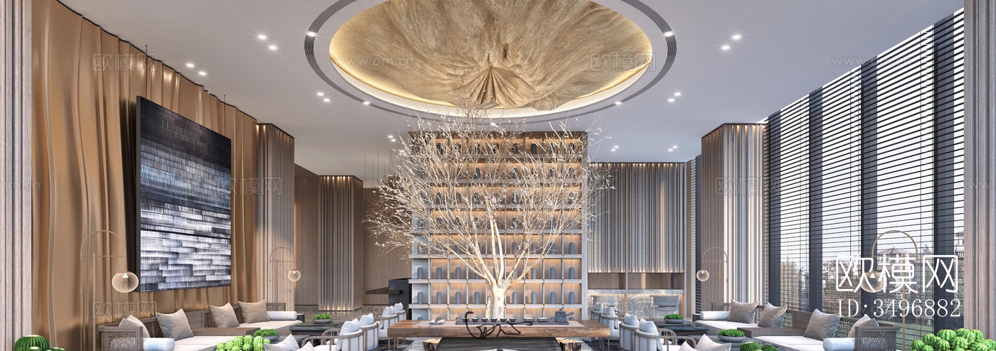 现代售楼处效果图下载（渲染图4）