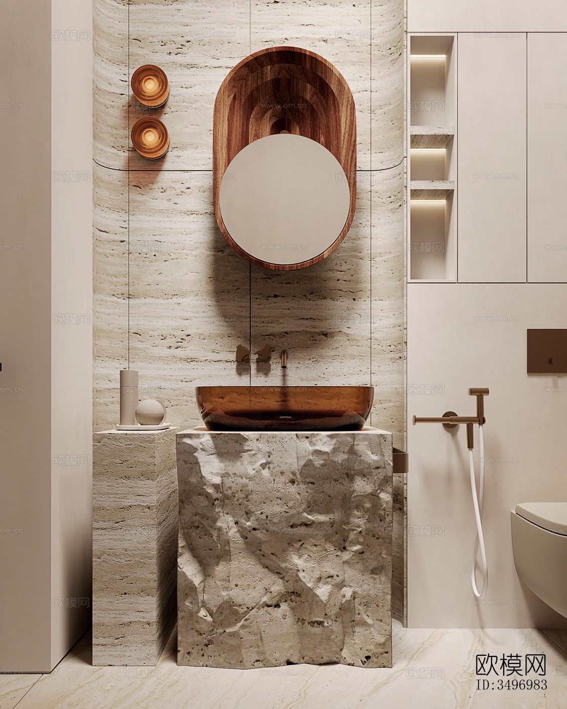 现代大平层效果图下载（渲染图19）