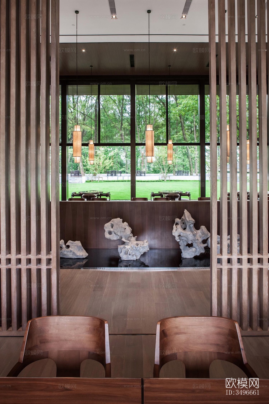 新中式售楼处效果图下载（渲染图11）